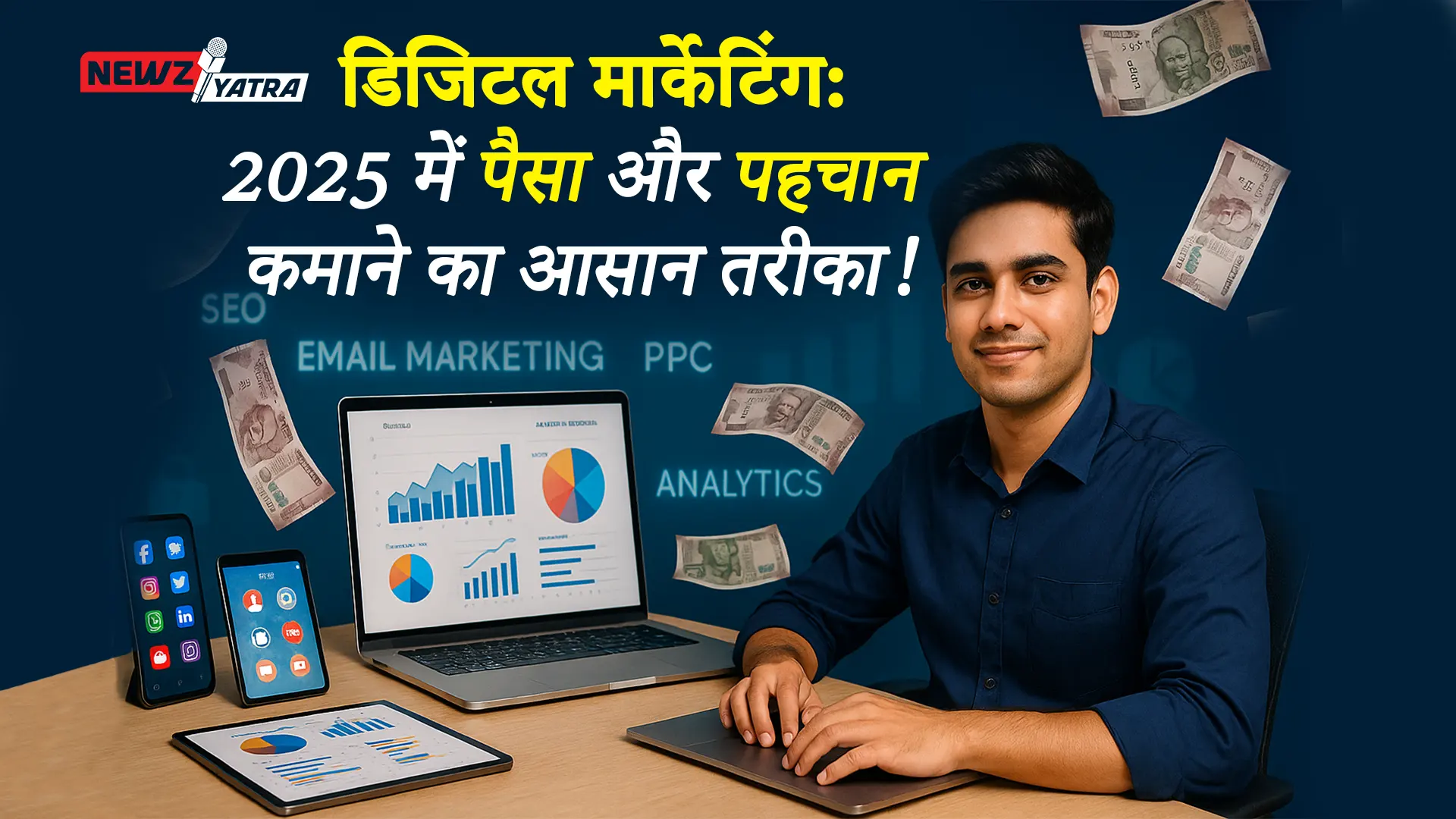 डिजिटल मार्केटिंग: 2025 में पैसा और पहचान कमाने का आसान तरीका! (Digital marketing se career kese bnaye)