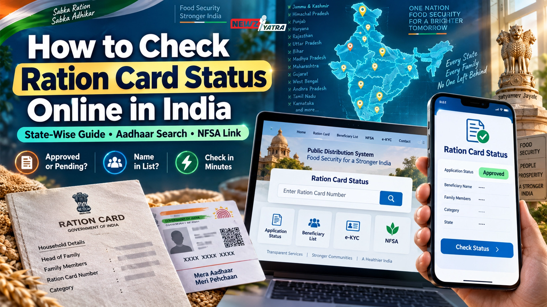 How to Check Ration Card Status Online in India: State-Wise Guide, Aadhaar Search and NFSA Link