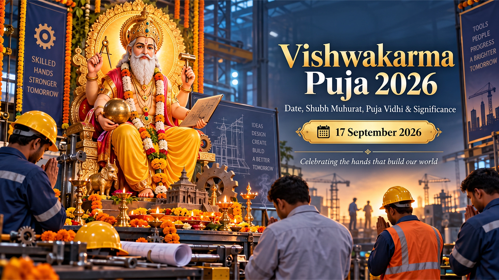 Vishwakarma Puja 2026 Date: Is Vishwakarma Puja on September 16 or 17? Shubh Muhurat, Puja Vidhi and Significance